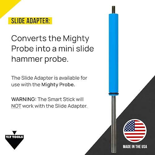 Miniatura 10 de T&T Tools Tope adaptador deslizante y pasador para la sonda poderosa, sonda de suelo de metal aislada, sonda de martillo deslizante, pieza
