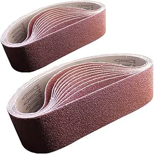 Nastri Abrasivi In Allumina - Kit 10 Pezzi 100x915 Mm Per Levigatrici A Nastro (80-400 Grana) - Foto 12