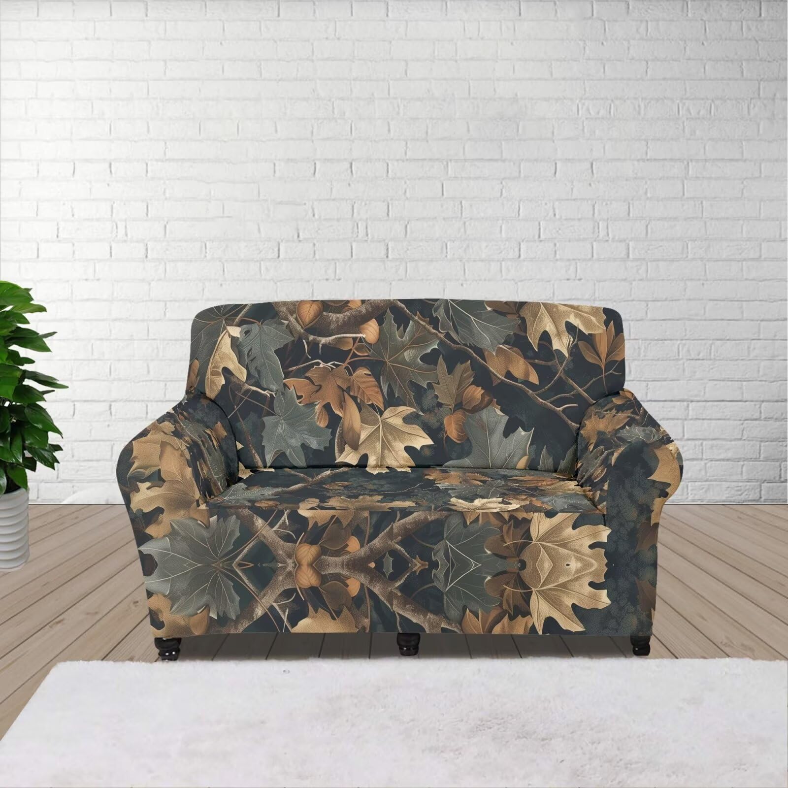 ZOUTAIRONG Sofa Cover Van Gogh 3D Camo Print Couch Cover Slipcover Couch Covers for 4 Cushion Couch Sectional Couch Covers for Living Room Bedroom