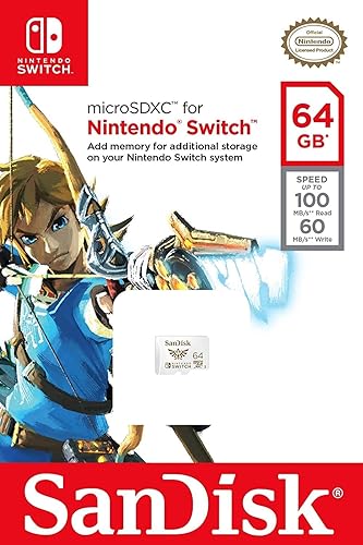 Miniatura 2 de SanDisk - Tarjeta de memoria Micro SD Nintendo Switch de 64 GB para Nintendo Switch Lite, Switch OLED y Switch (SDSQXAT-064G-GNCZN) Clase 10 UHS-1