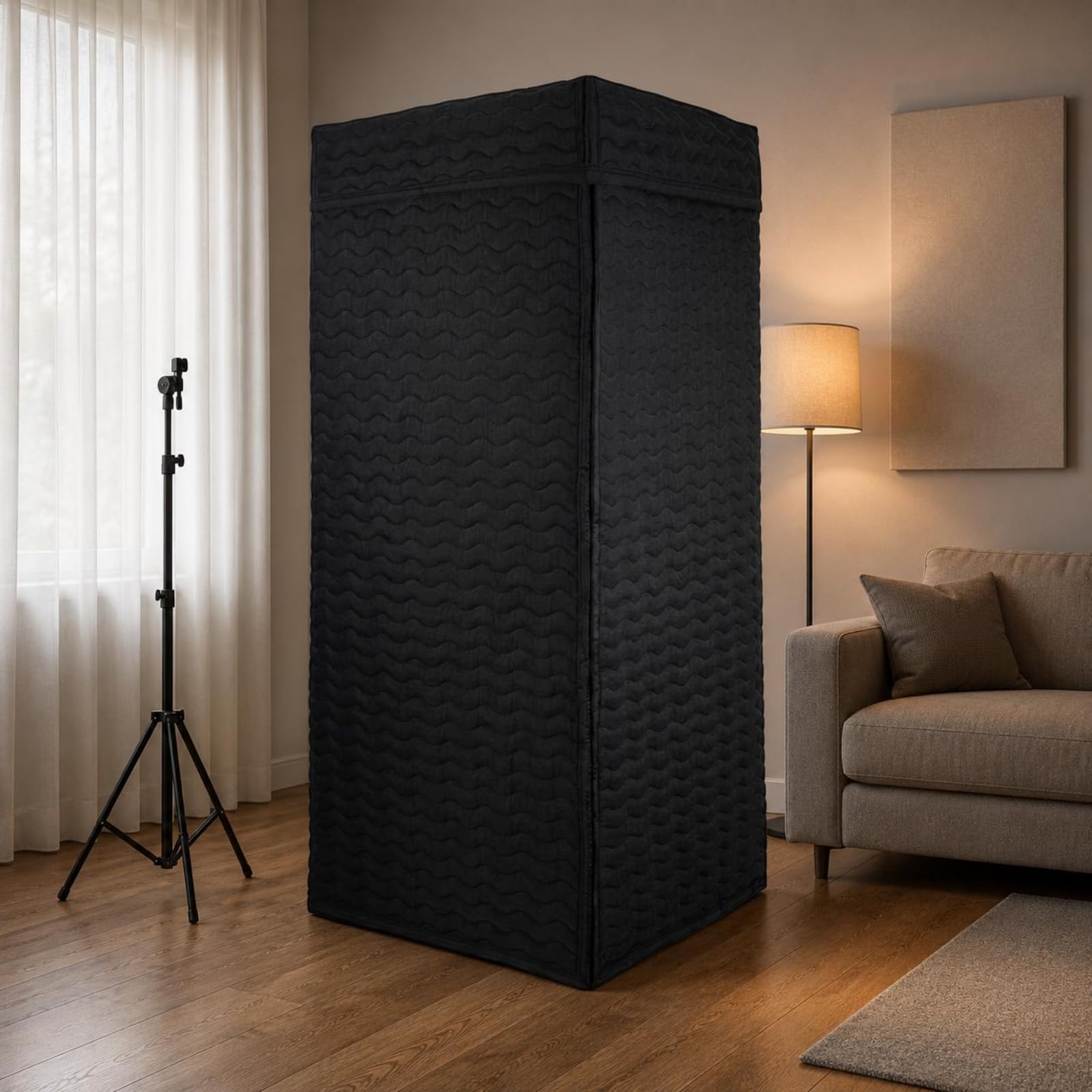 Vocale Portatile Registrazione Booth Acustico con Pannelli Sovrapposti E Design a Scatola per Spazio Chiuso E Focalizzato Adatta per Studio Domestico Podcast Doppiaggio, 110 110 200cm