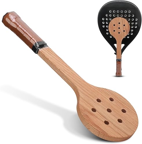 Puntero de tenis Cuchara Práctica Bateo Precisamente Buen Control Mejorar la capacidad de respuesta Raqueta de entrenamiento de tenis de madera para