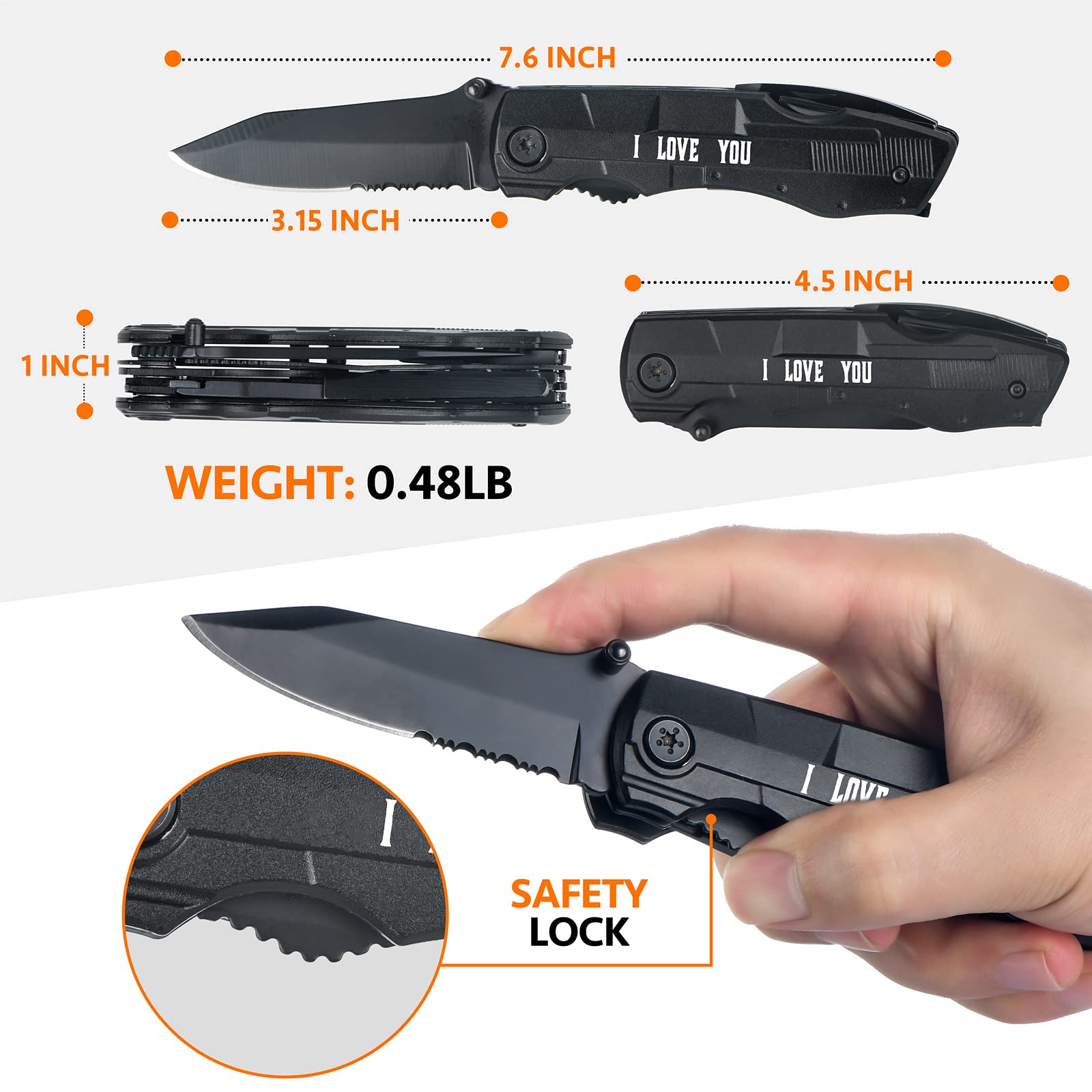 Birthday Gifts for Men Dad, Multitool Pliers Folding Pocket Knife,Christmas Gifts for Dad,Stocking Stuffers for Husband Boyfriend Him,Cool Gadgets Practical Gifts for Outdoor Product Image 6