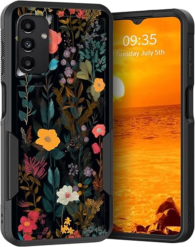 Funda para Galaxy A13 5G, doble capa híbrida de servicio pesado resistente resistente a prueba de golpes de PC duro + funda protectora de silicona