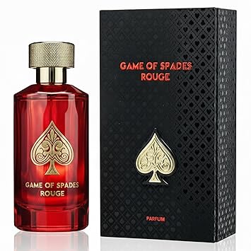 Jo Milano Game of Spades Rouge Parfum Spray | 3.4 oz 100ml | Oud Wood, Sugar, Warm, Spicy, Orange, Saffron Scent | Long Lasting Fragrance for Men and Women Unisex