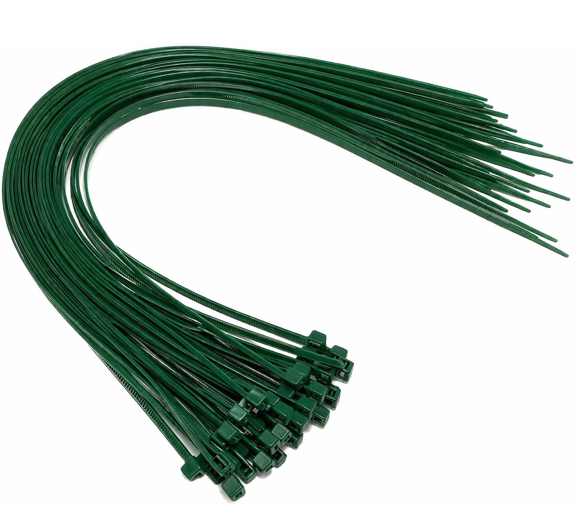 Cable Ties - 450mm x 4.8mm - 17.7" Extra Long Tie Wraps - Nylon Zip Ties (50, Green)