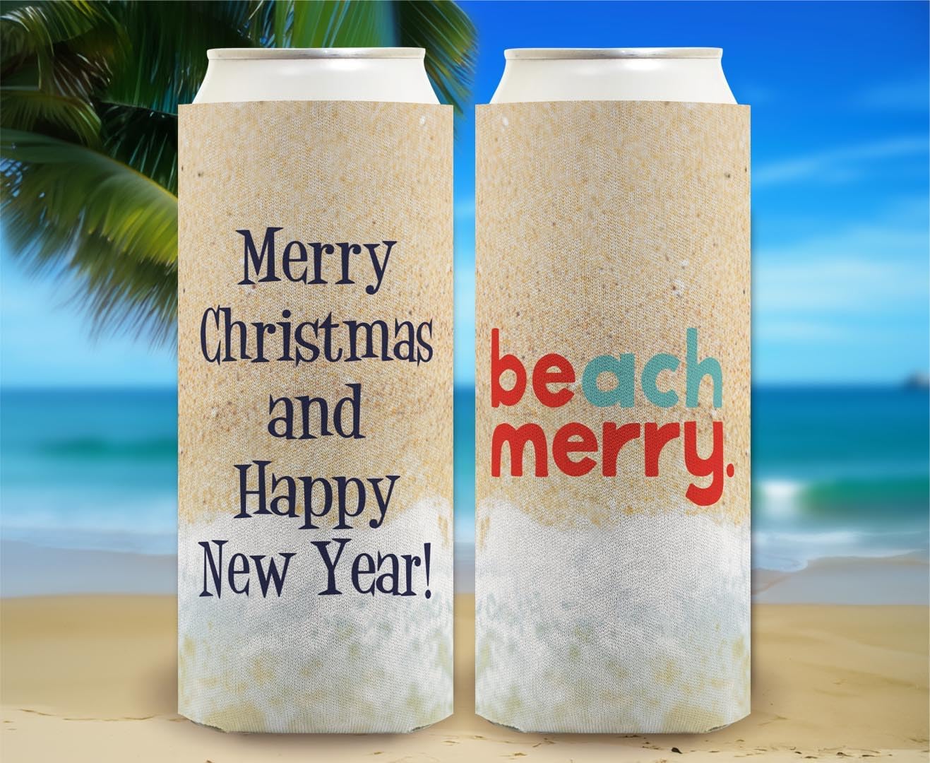 Beach Merry Drink Cooler Beach Merry 24-Pack Personalized Ultra Slim Can Drink Thermocoolers Party Pack