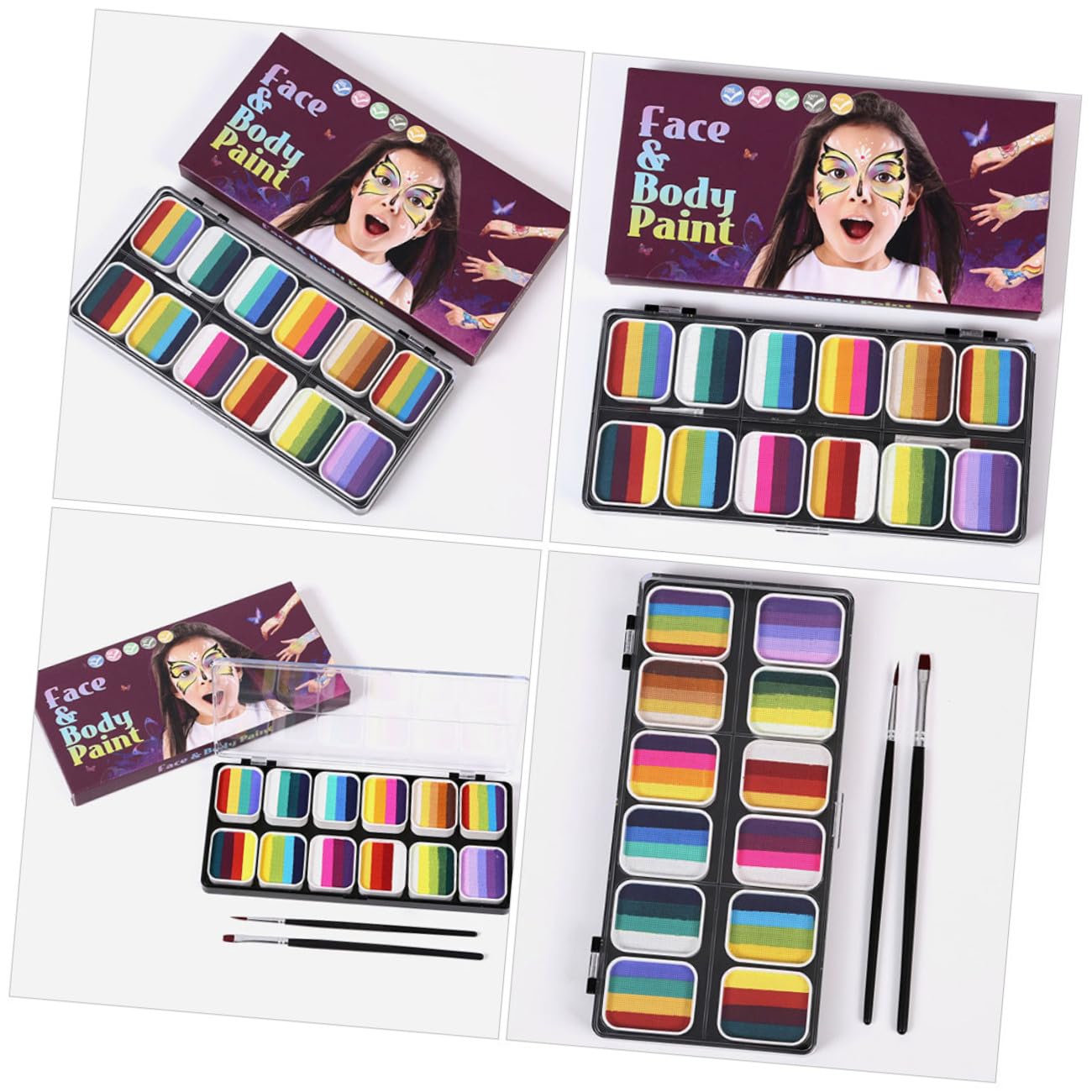 Kit de Maquillaje para Pintar la Cara 12 Colores, Pigmento