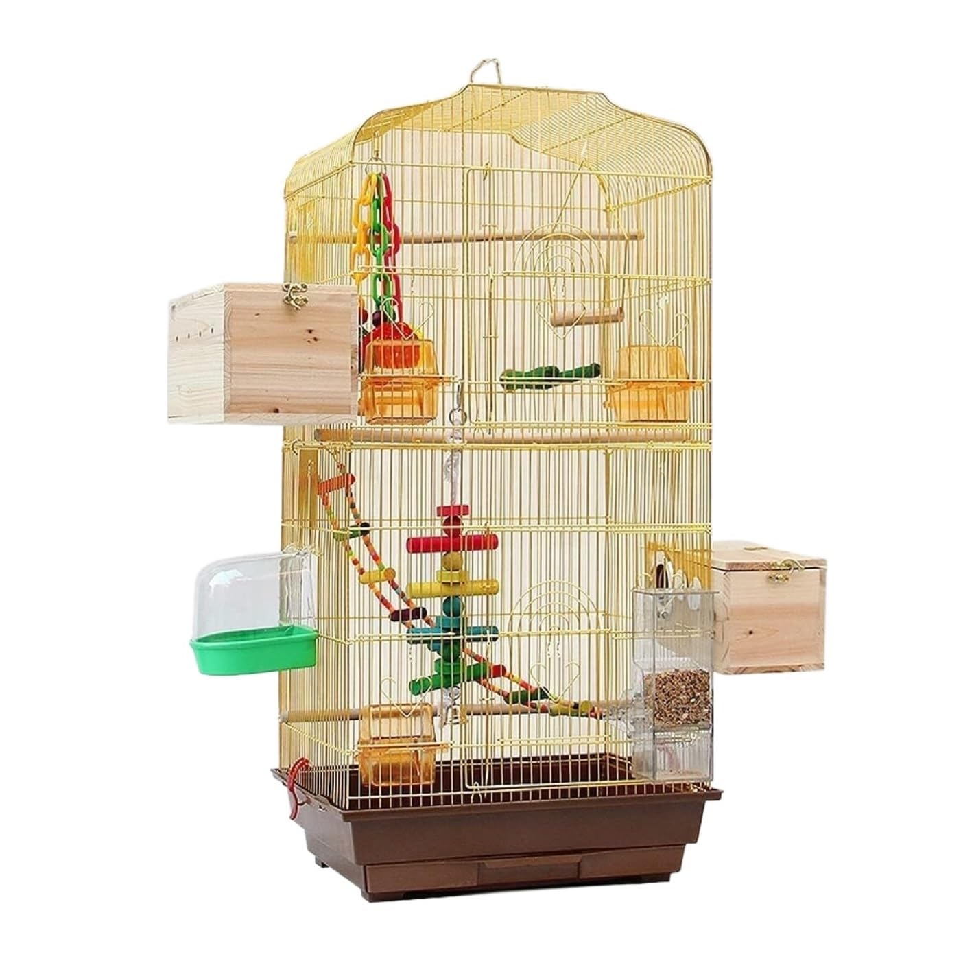 Vogelkäfig im Freien, Retro-Vogelkäfige, Großer Vogelkäfig, Quadratisch, Gold, Tragbar, Langlebig, Vogelhäuschen, Träger Für Zuhause Vogelvoliere Vogelkäfig Voliere