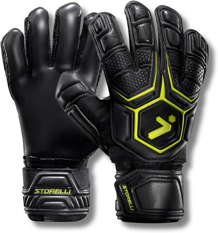 Gladiator 3 GK Gloves High-Impact Hand Protection with Removable Finger Spines, Premium Hand Grip for Soccer Goalies