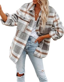 Plaid Flannel Shirts For Women Long Sleeve Shackle Women Plaid Shirt Blouses Casual Tops Cardigan Autumn Winter Jacket Coat