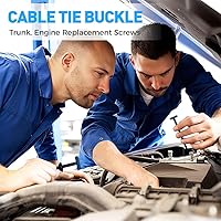 Vista 3 de Hebilla universal de nailon para ataduras de cables, bridas de cierre automático, bridas de cables resistentes para el hogar, oficina, reparación