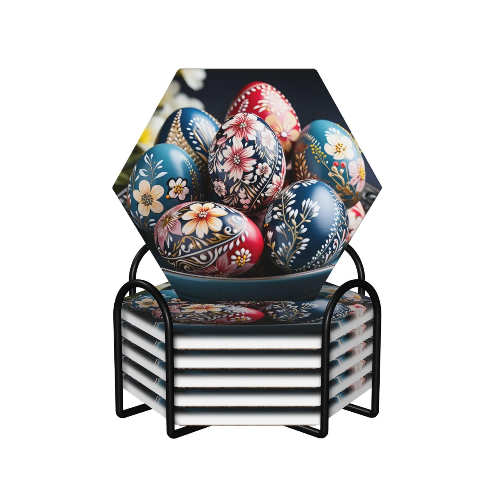 Dessous de verre avec support idée cadeau Pâques pour table