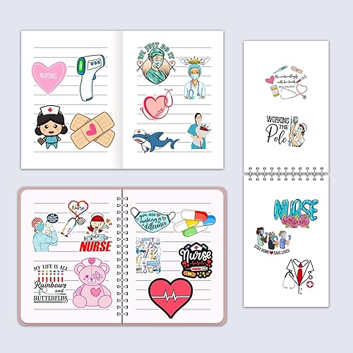 Miniatura 6 de 50 calcomanías de enfermera, calcomanías de enfermería, calcomanías de vinilo impermeables para botella de agua, laptop. Calcomanías de graduación