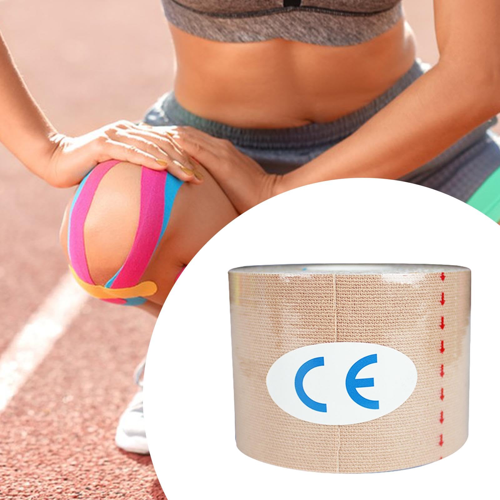 2 Piezas Cinta Deportiva Soporte Muscular Venda Elástica Autoadhesiva Enrollable Respirable Impermeable Sin Residuos Adecuada para Entrenamiento de Gi, 4 piezas