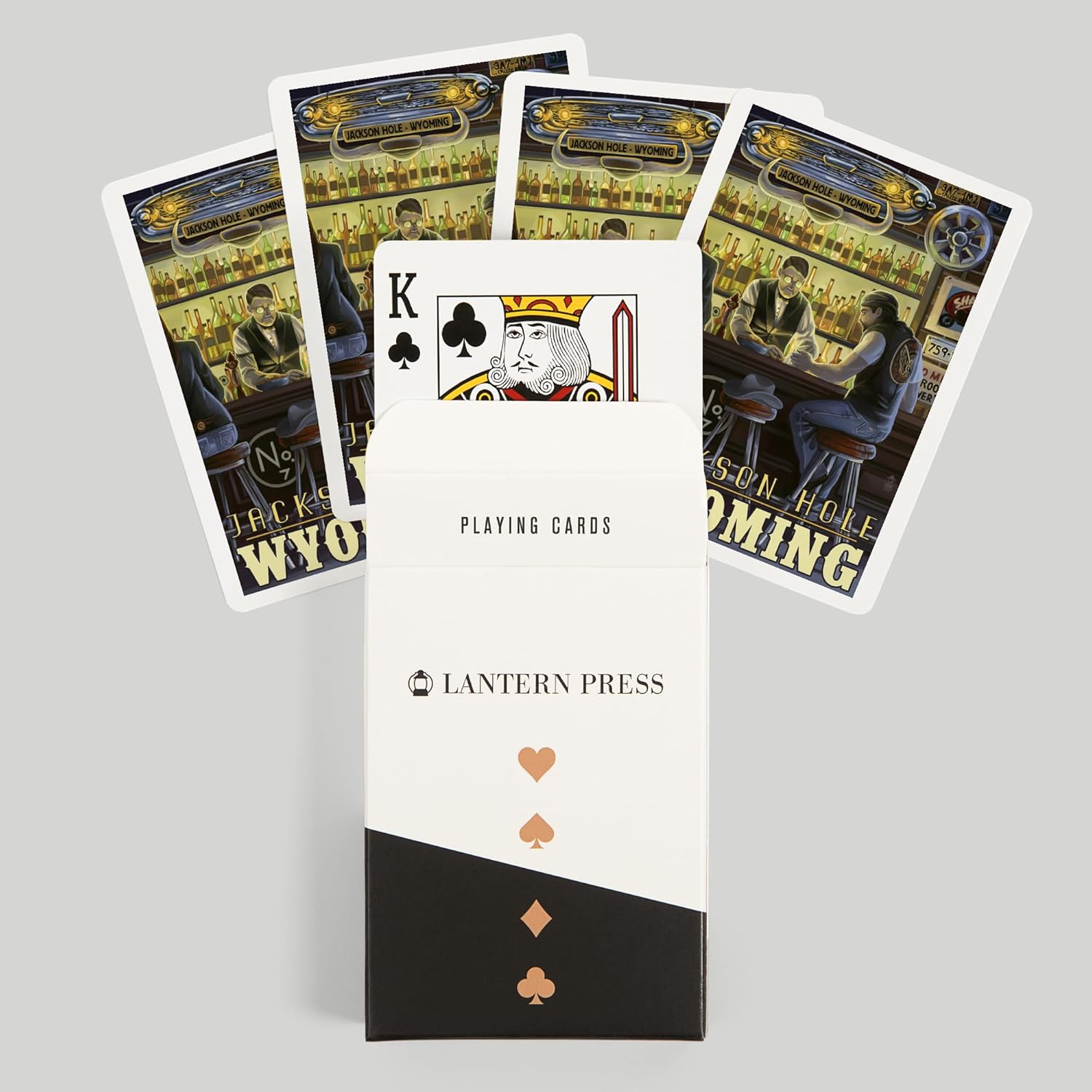 Lantern Press Jackson Hole, Wyoming, Saloon Scene, 52 Playing Cards for Adults, Poker Size Card Deck