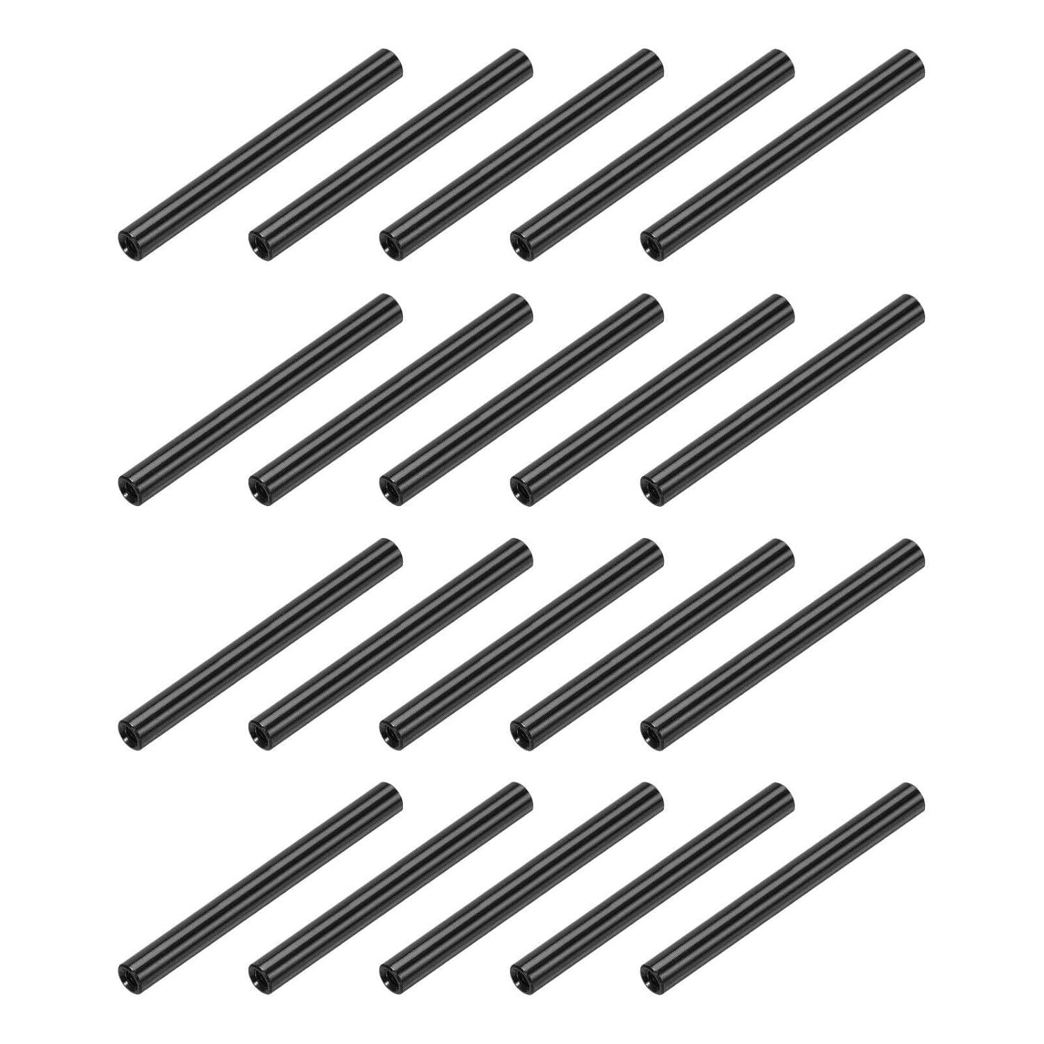 20 Pcs Round Aluminum Standoff Column Spacer M3x50mm for RC Airplane Black HOAICH908