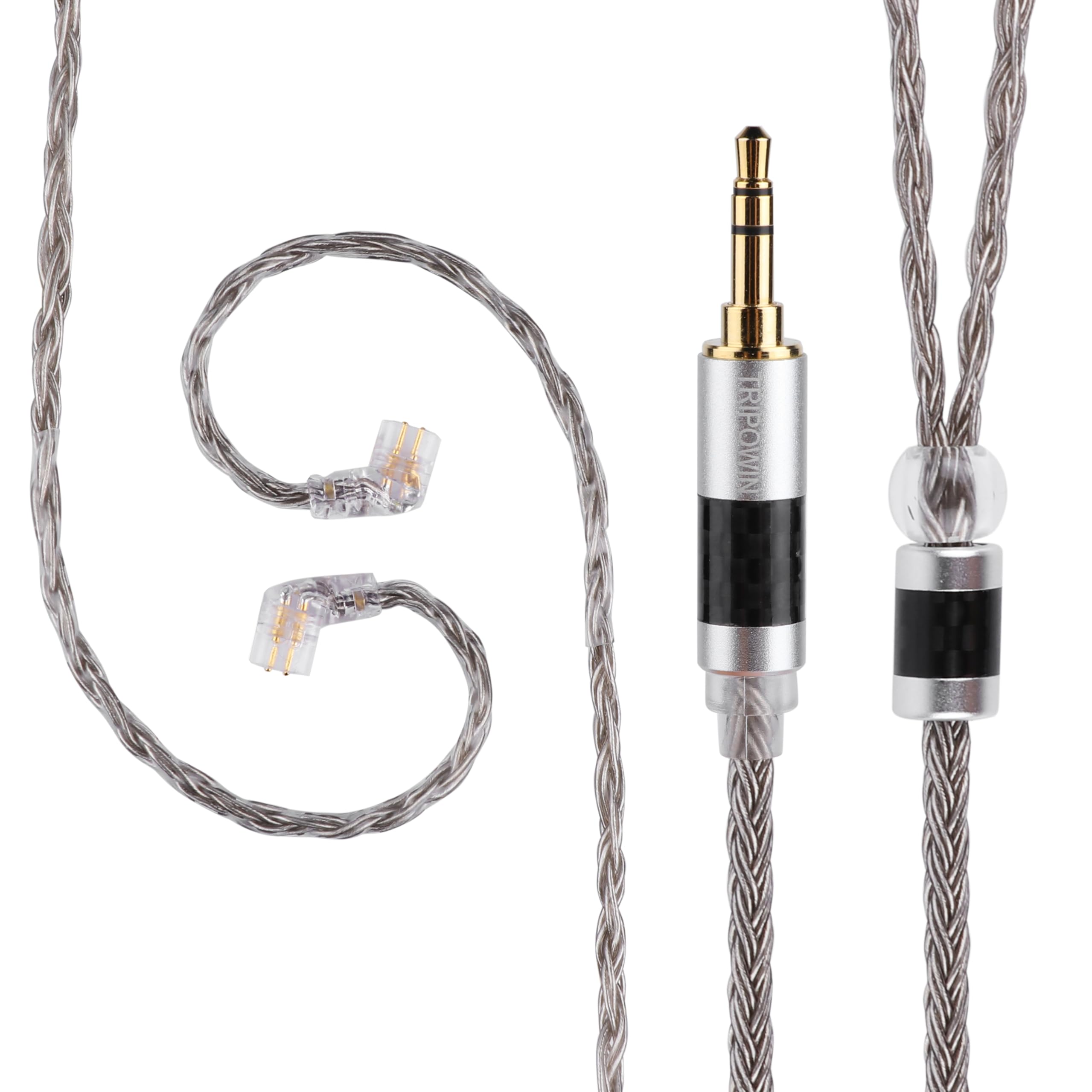 Linsoul Tripowin Zonie IEM Cable, 2m Long Earbud Cord, 16 Core Silver Plated Earphone Cable - Image 3