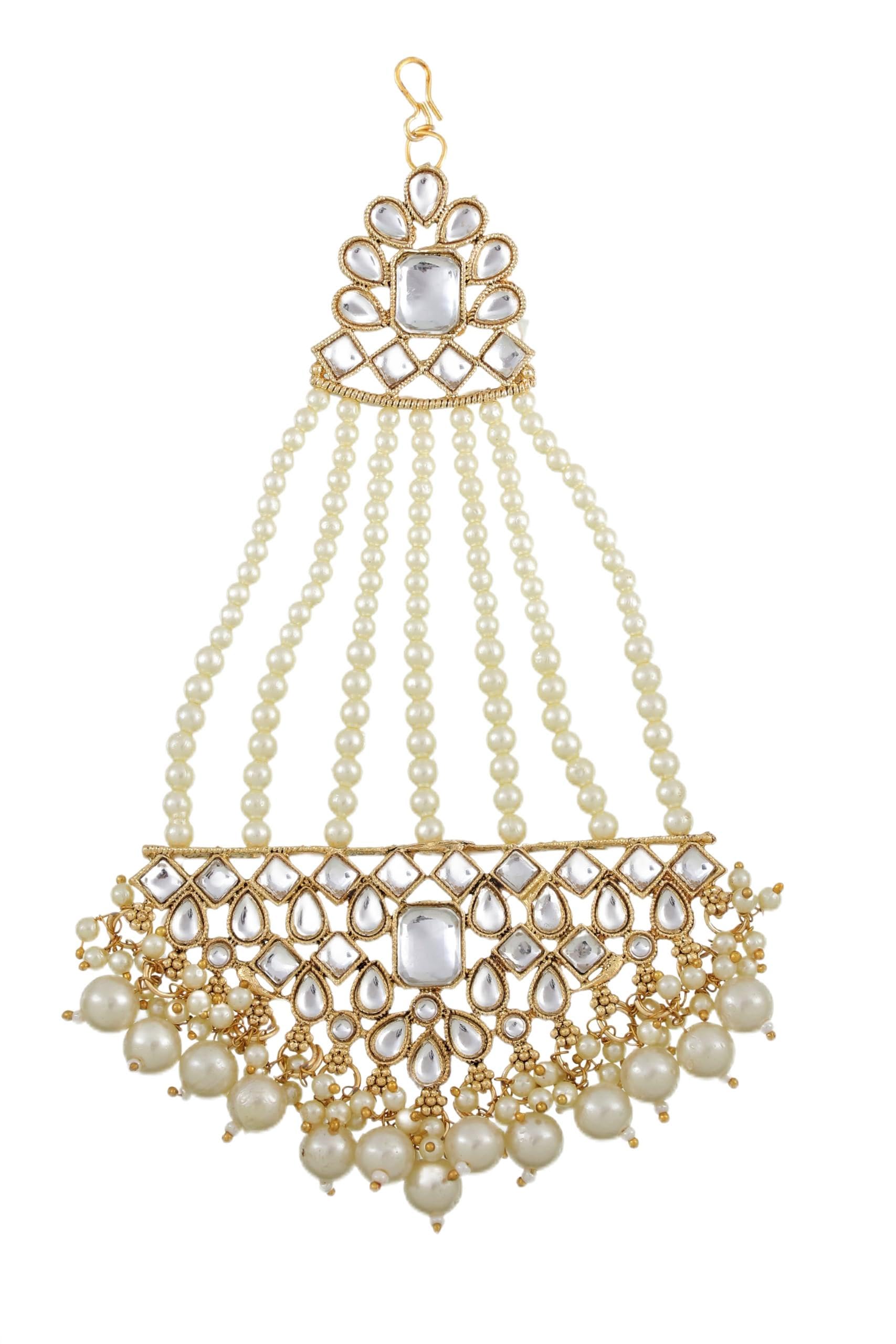 Photo 1 of Jewel India Traditional Kundan Jadau Passa Hair Jewelry