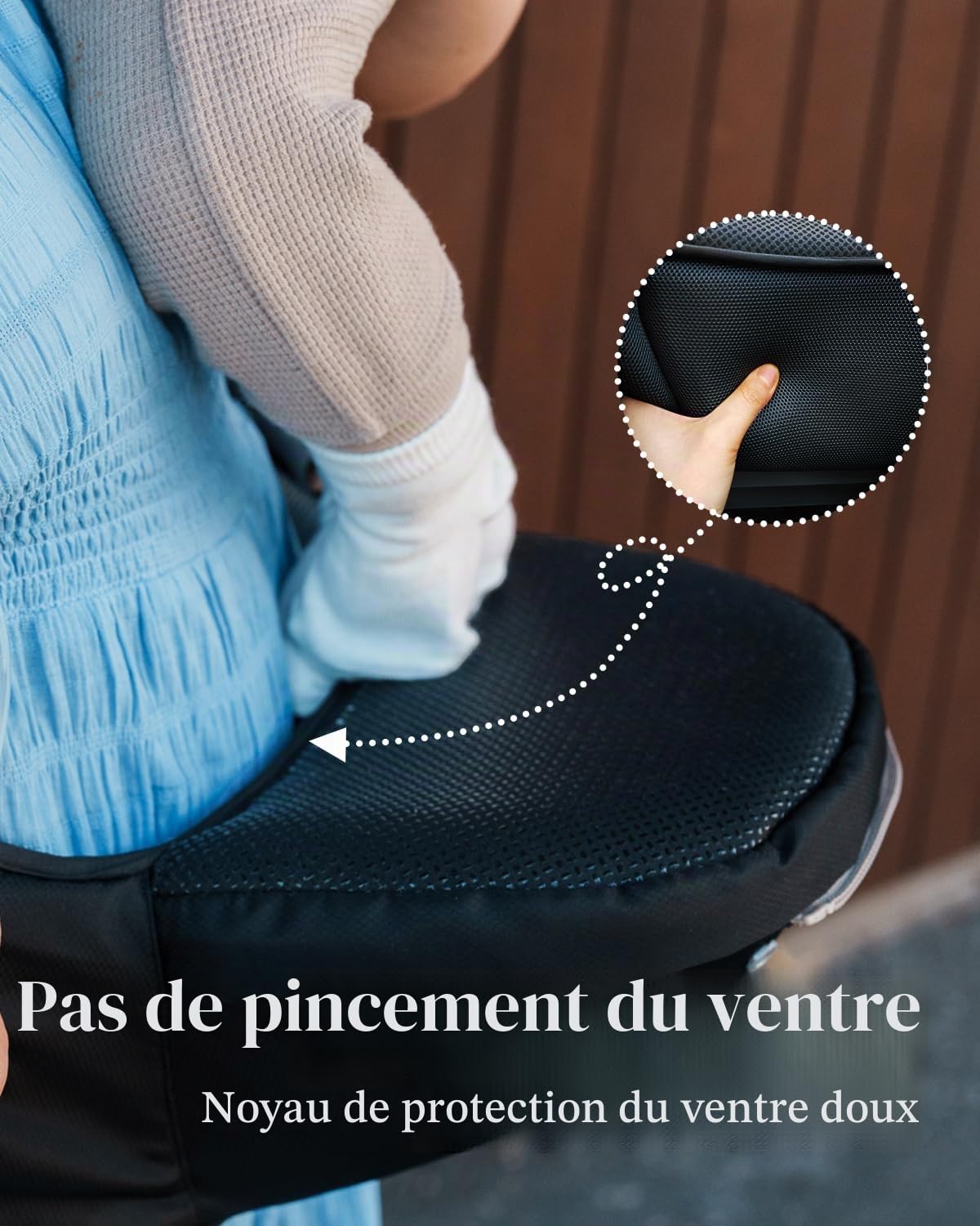 Porte Bébé, MOMTORY Porte-Bébé Naissance Confortable Extremement Doux pour Nouveau-Né, Sling Bébé Enveloppant Ergonomique Physiologique pour avec Crochet & Boucle pour un Réglage Facile, 3-12kg (BLUE)