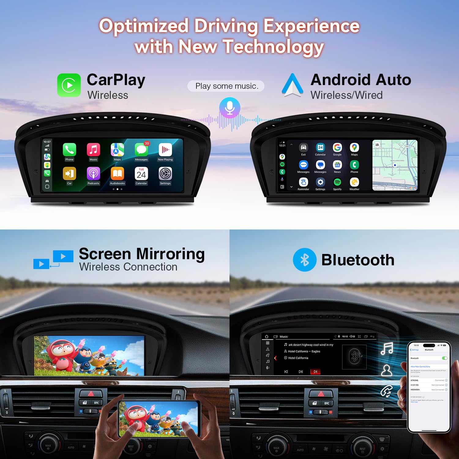 Amazon.com: XTRONS 8.8 Inch Android 14 Car Stereo for BMW 3 Series 
