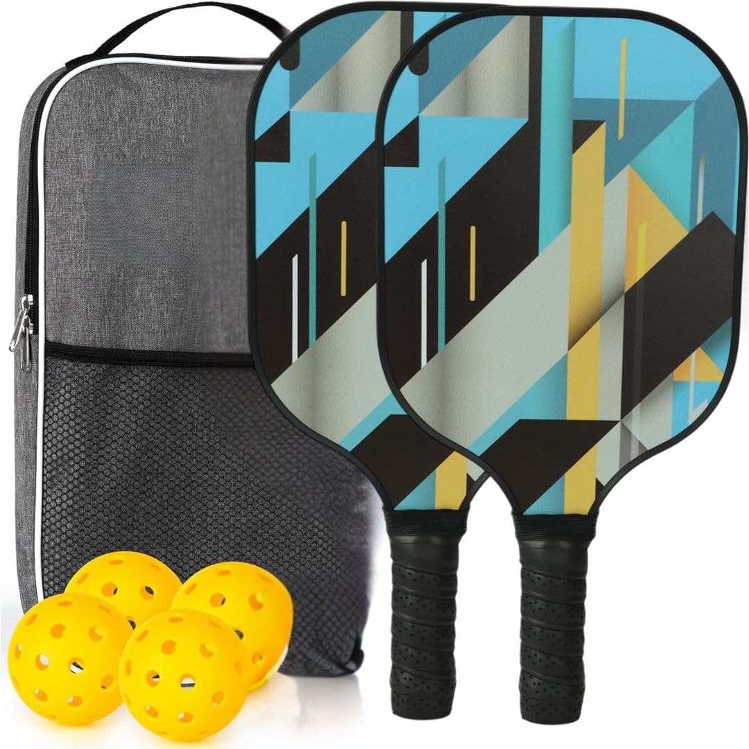 KNK Pickleball Paddles Set with 4 Pickleball Balls, Portable Carry Bag, Pickleball Rackets with Ergonomic Cushion Grip for Men and Women (Pickleball Paddles Set, Carbon Fiber Paddles) (B0DD47HRZH) Amazon Price History, Amazon Price Tracker