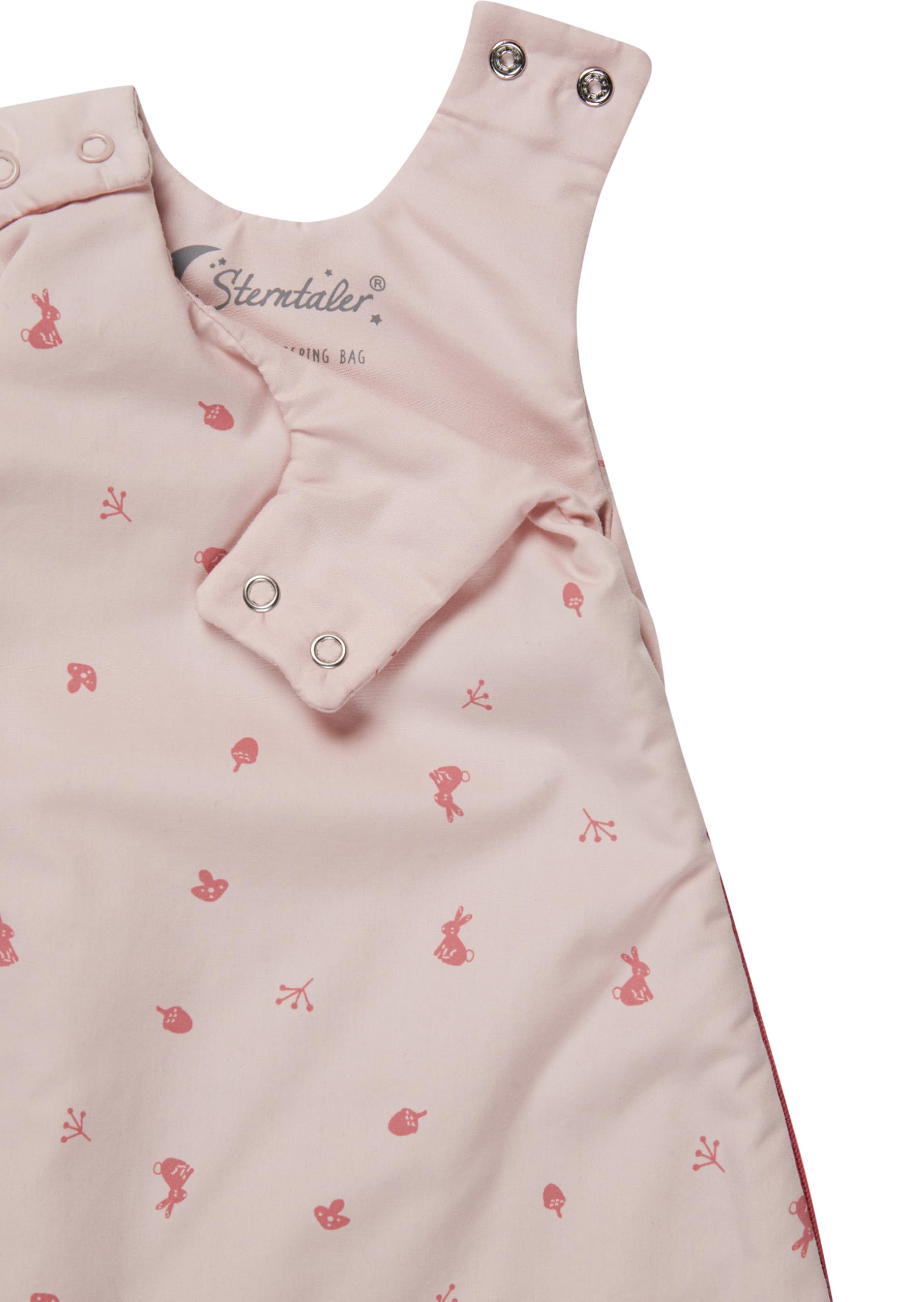 Sterntaler Babyschlafsack 62/68cm Hase Hanni - Leichter Schlafsack 1,50 TOG - Mädchen Übergangsschlafsack - Hydrocool-Futter - 2-Wege-Reißverschluss, Druckknöpfe & Kabelöffnung, quarzrosa