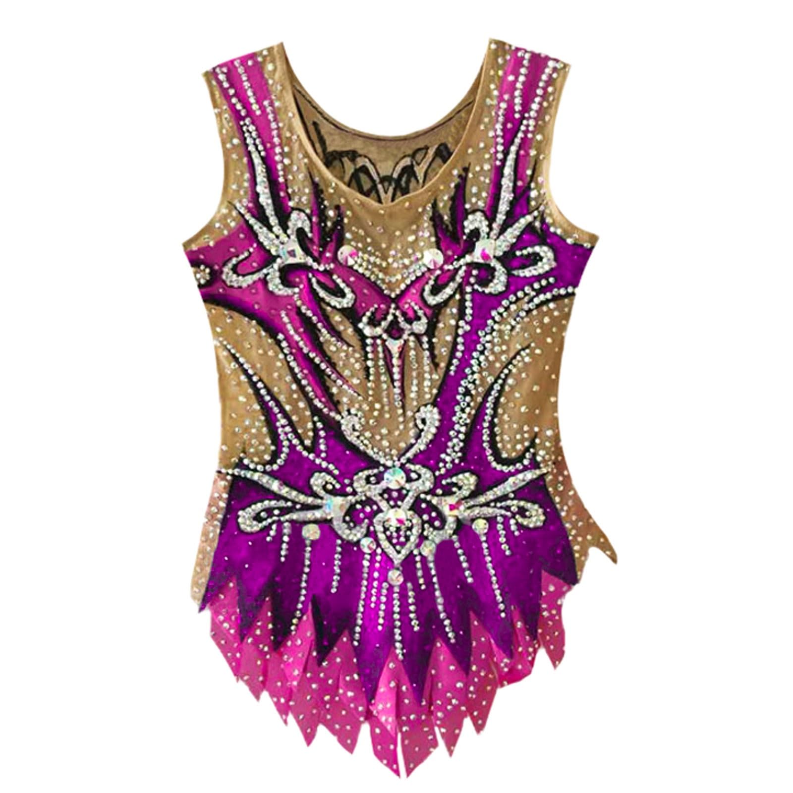 Justaucorps De Gymnastique Rythmique, Justaucorps De Sport D'équipe Sans Manches For Filles Et Femmes, Costumes De Spectacle Faits À La Main
