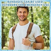 Vista 5 de Marsui 60 vendas grandes de 3 x 4 pulgadas para el cuidado de heridas, vendajes adhesivos flexibles, tela sin látex para proteger heridas