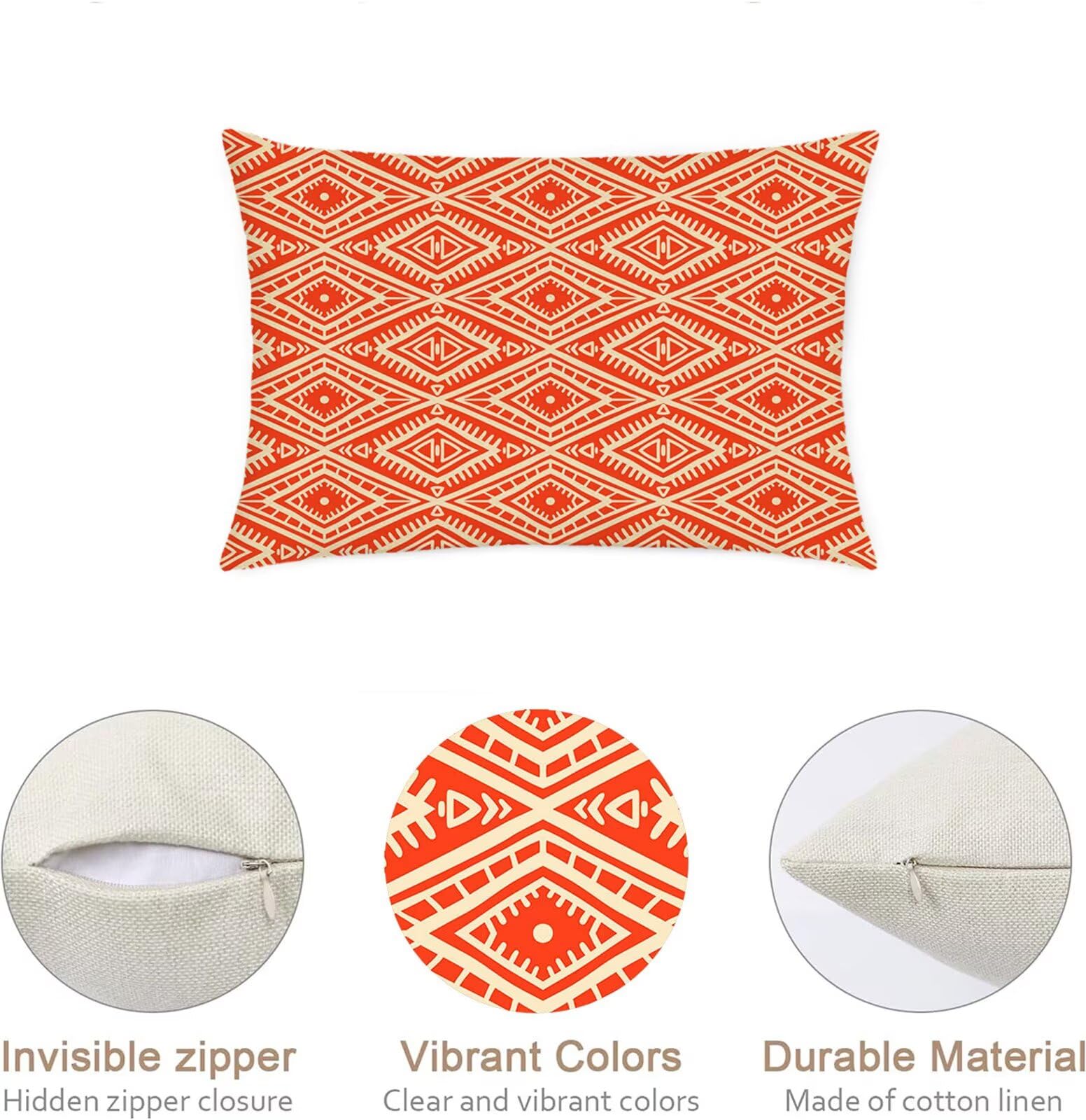Poszewki na poduszki 60 x 80 cm geometryczne poduszki retro poszewki na
