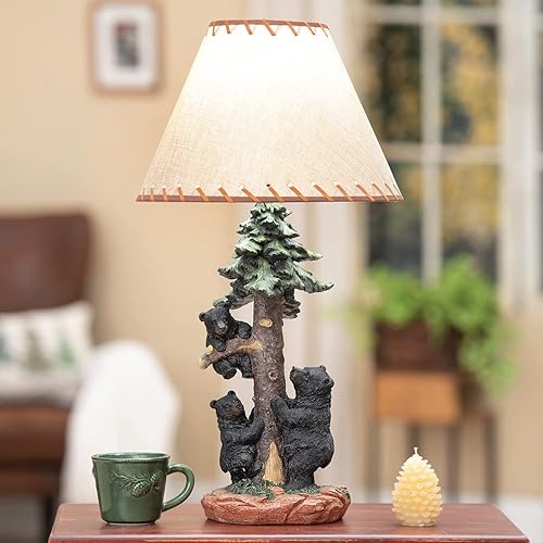 Vista 126 de BLACK FOREST DECOR Antler Lodge Uplight Lámpara - Lámpara rústica de Lodge con globo de vidrio sembrado