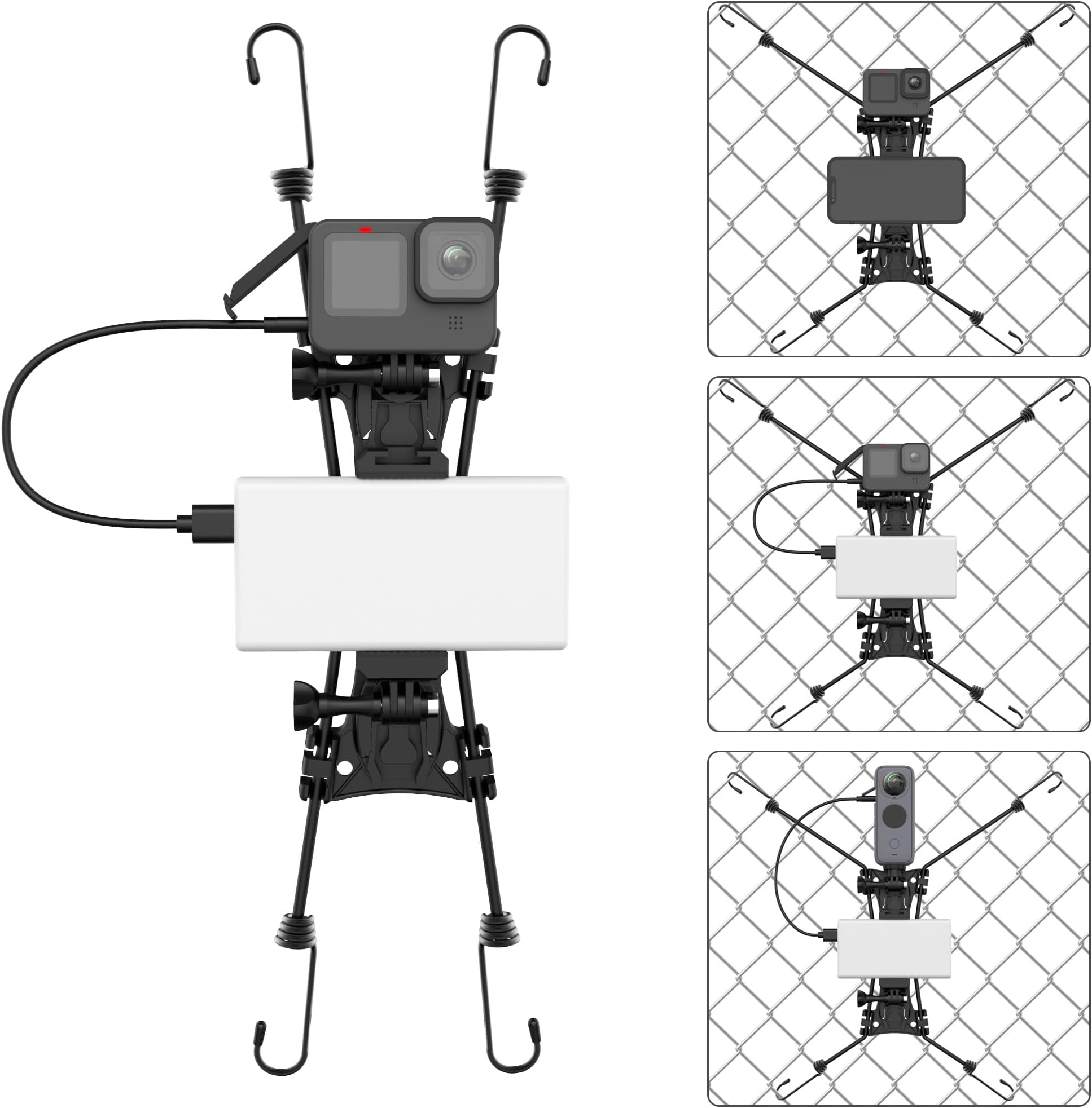 Meromore Fence Mount Action Camera Aluminum Fence Mount Compatible with GoPro