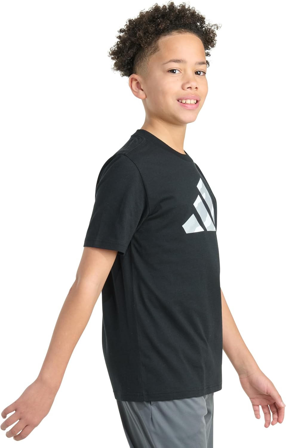 Adidas Boys Short Sleeve Halftone Camo Logo Tee - Image 2