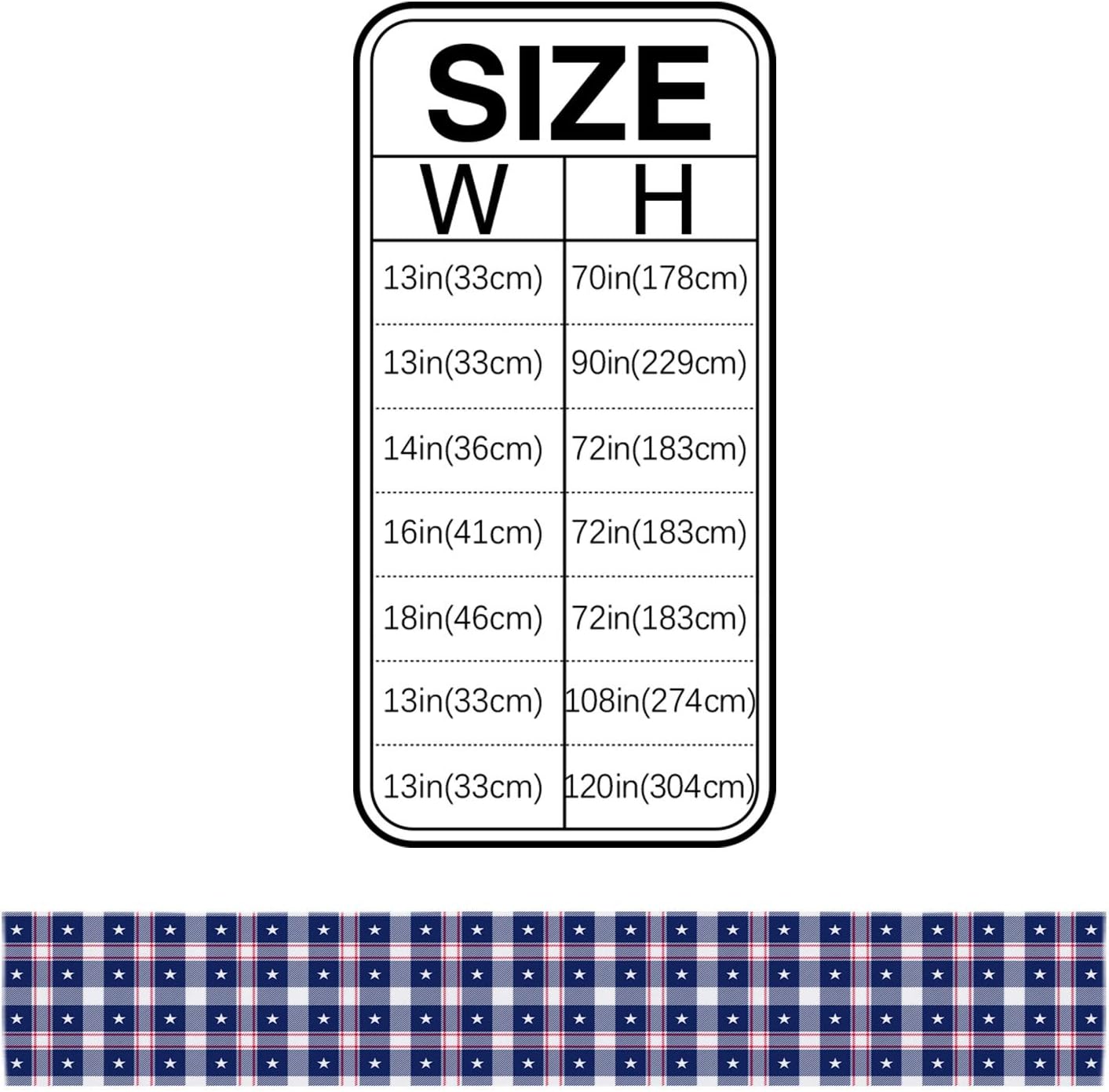 Table Runners 70 Inches Long Independence Day Patriotic Star Plaid Blue Red White Table Runner for Family Dinner/Wedding/Outdoor Indoor Party, Cotton-Polyester Blend Dresser Scarf Table Decorations