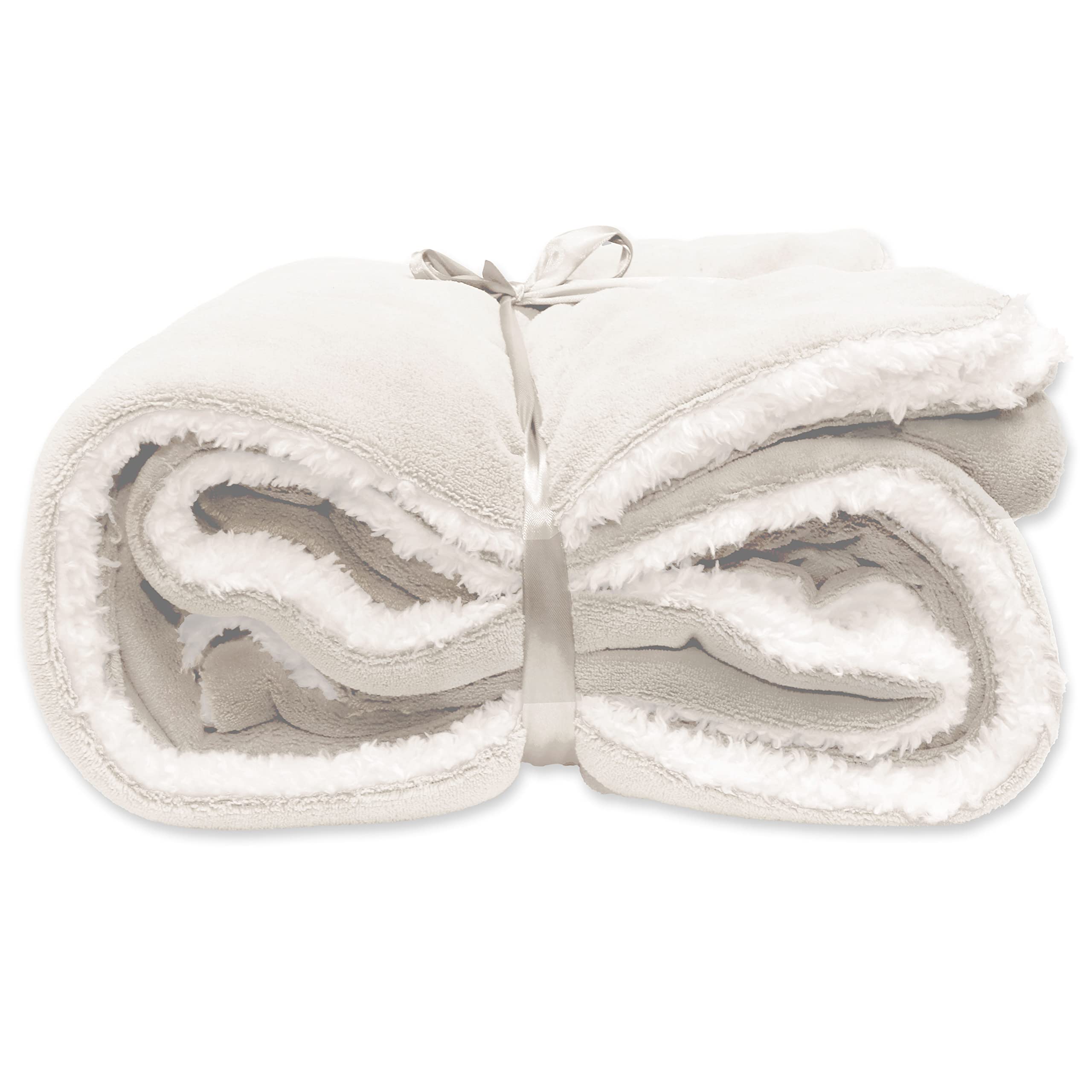 Decke Plaid Lars 150 x 200 cm, Weiß, Wildleder, weiches Fleece, warmes Winter, Geschenk