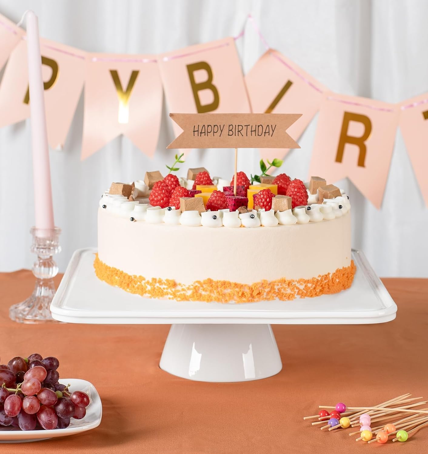 Cake Stands,White Cake Stand 5-in-1 Multi-Purpose Use,Wedding Cake Stand for Serving Platter,Fruit Plate Cake Pedestal Stand Display Dessert Stand for Birthday,Wedding,Party,Baby Shower (12.5 inch) - Image 5