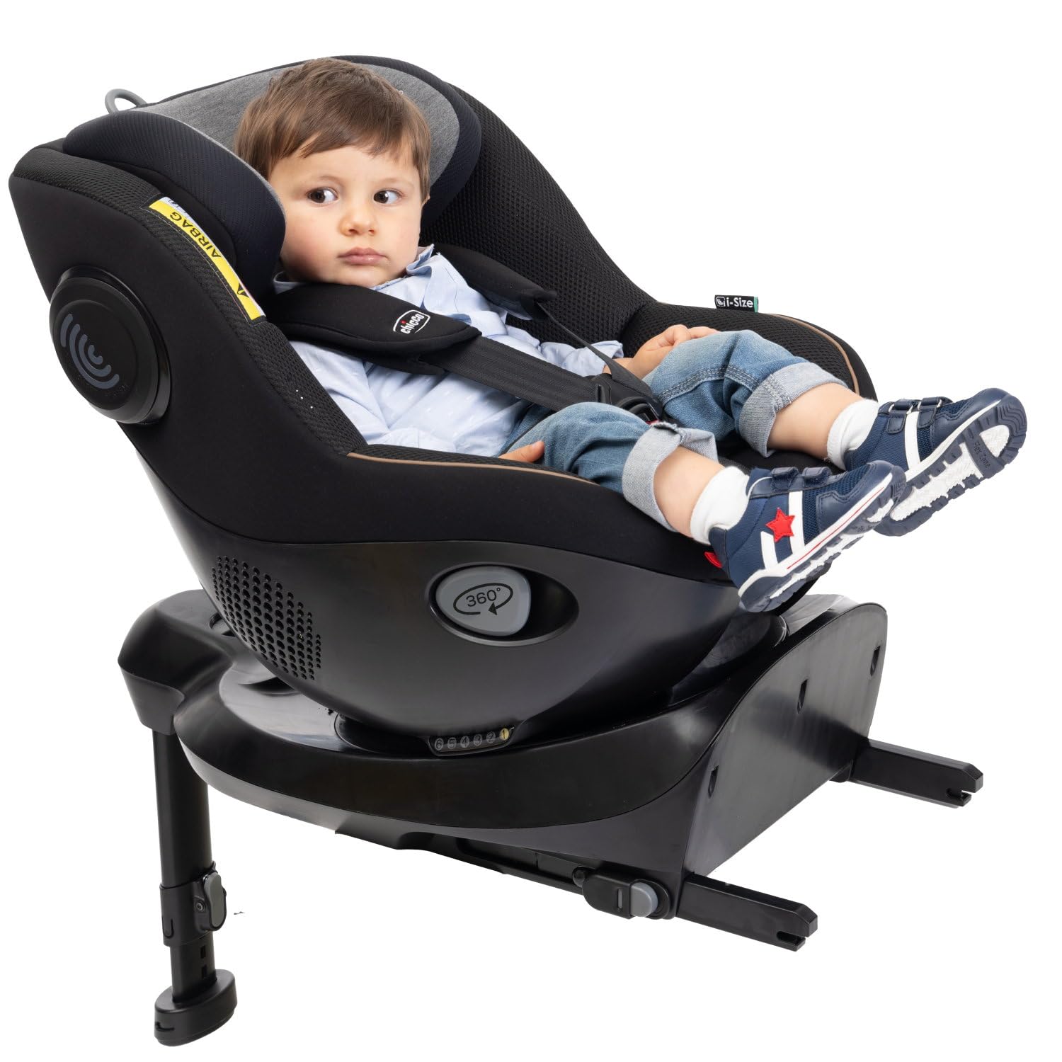 Chicco Seat105 I-Size, Silla de Coche Homologada ECE R129/03, Giratoria 360 grados, Reclinable 6 Posiciones, Instalación Fácil y Rápida, Reductor Incluido, 40-105cm, Grupo 0/1, 0 a 4 Años