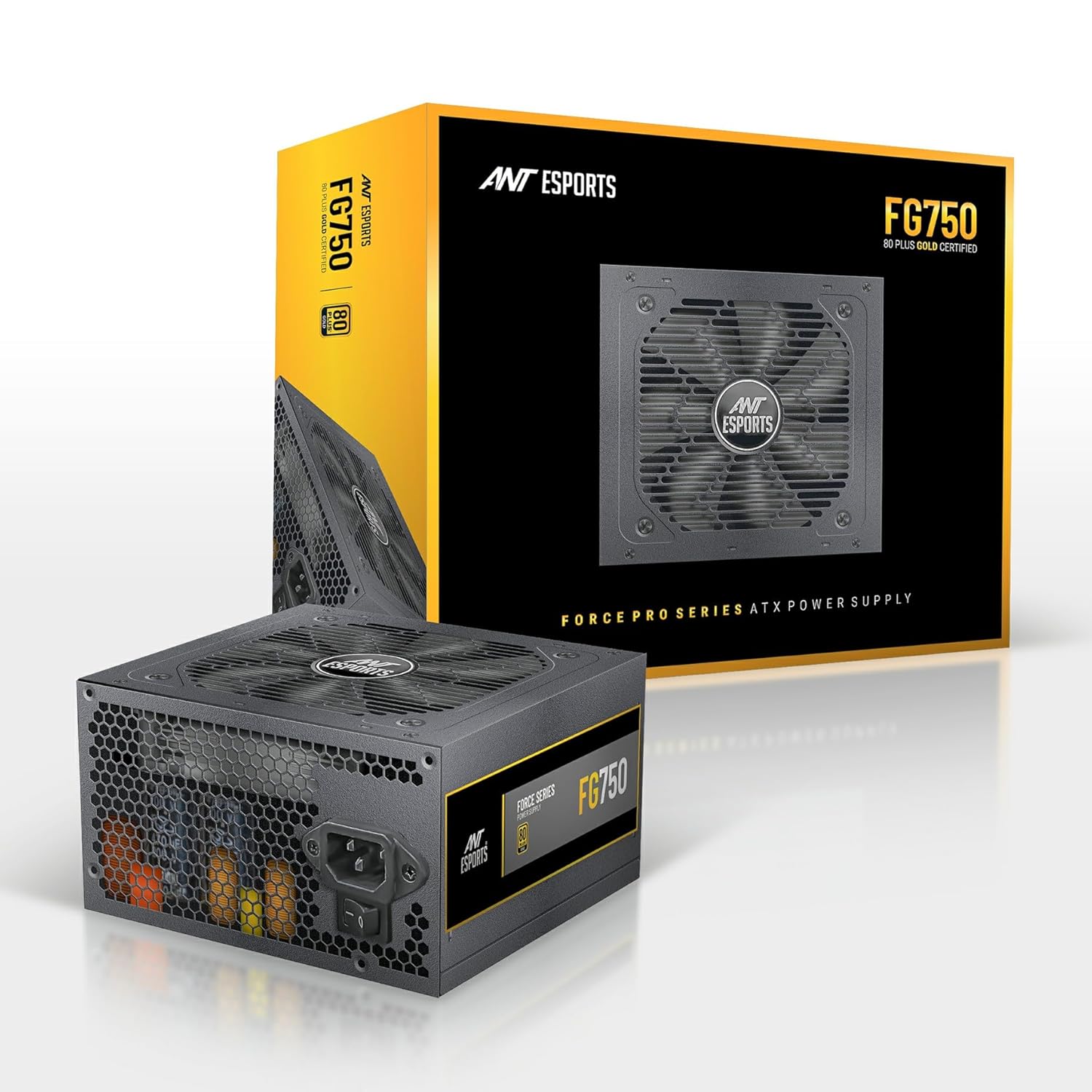 Ant Esports FG750 V2 80 Plus Gold Certified Modular Gaming Power Supply/PSU I 120mm Silent Fan I 3 Years Warranty