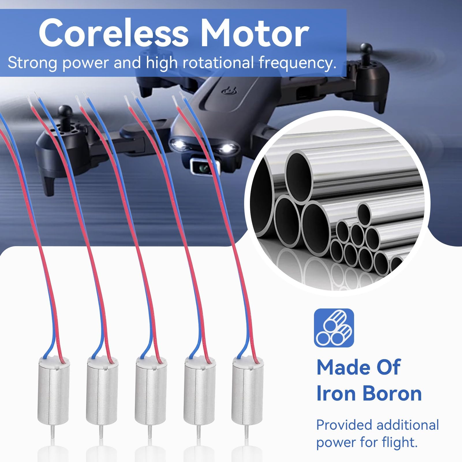 Micro Coreless Motor Hoge Snelheid 21800 Rpm 3.7V Mini Maat 6X12 Mm 5