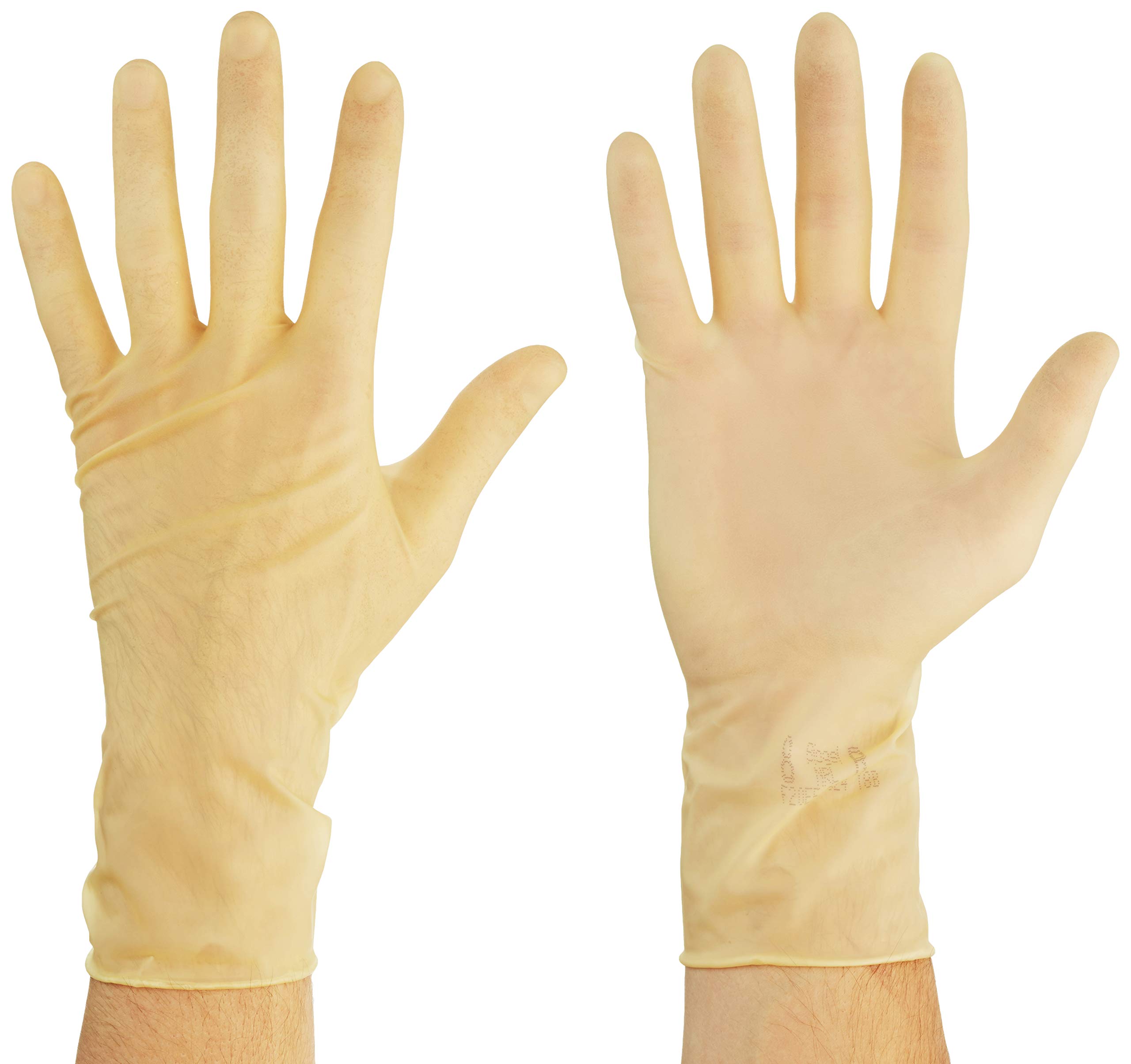 OMS GD05M Shield Latex Glove, Powder Free, Medium (Pack of 100)