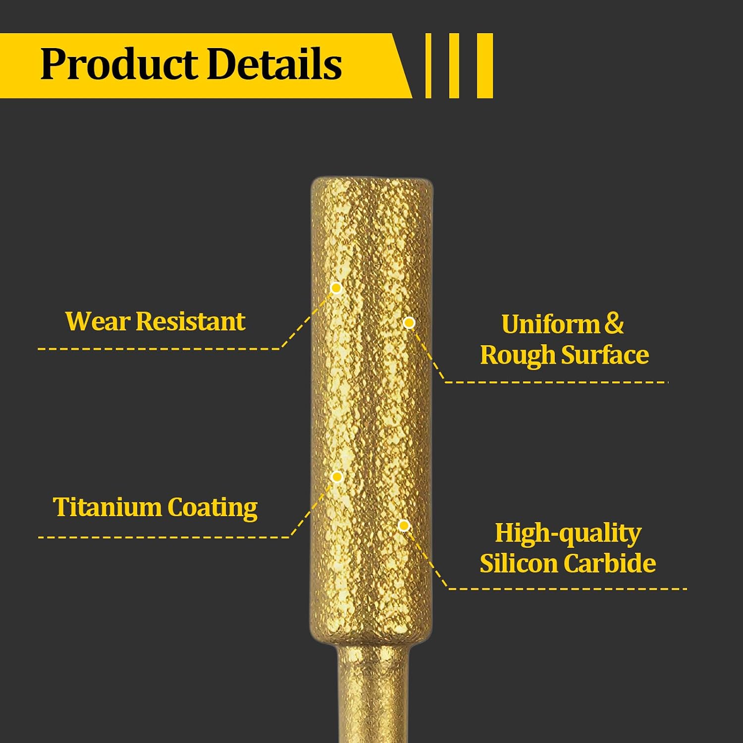 High Hardness Titanium Plated Chainsaw Sharpener Bits for Chain,18 PCS Bits Titanium Coated Diamond Sharpening Wheels,3 Sizes (5/32'', 3/16'', 7/32'') thumbnail