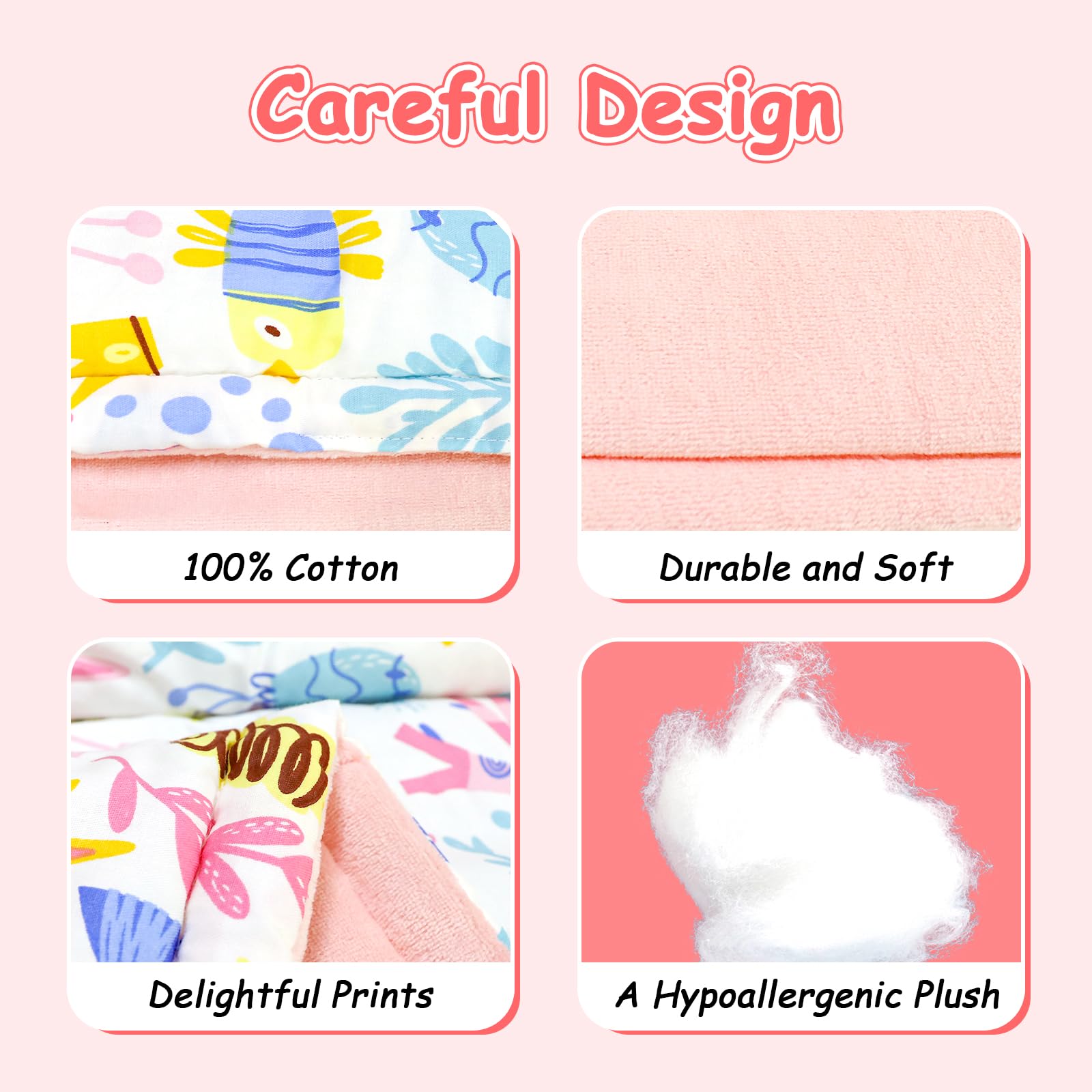 ComfortAce Sydney Baby Blanket for Boys Girls Animal Printed Growth Soft Comfortable Blankets 75 * 100CM (Candy Pink) - Image 3