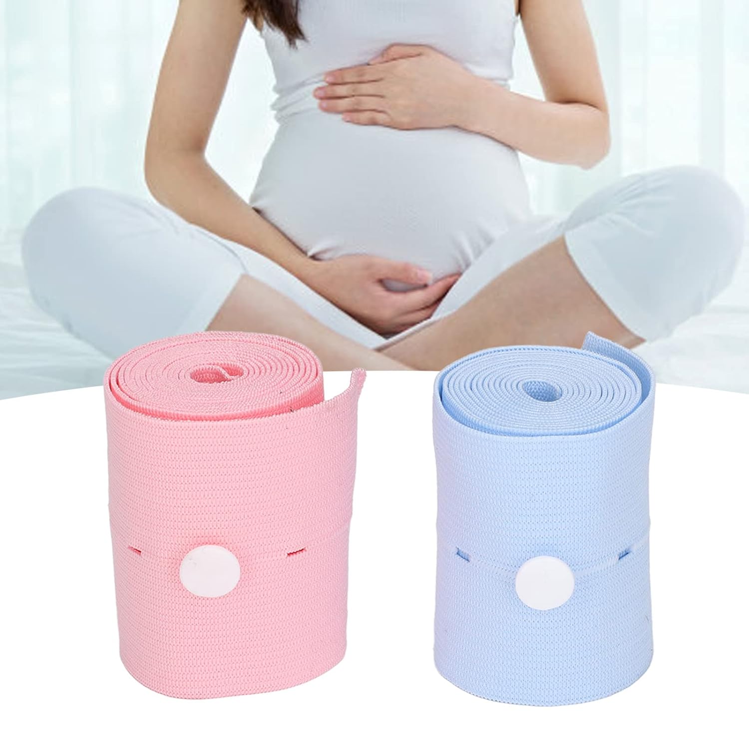 Monitoring Belt, 2Pcs Fetal Heart Monitoring Straps with Snaps Design for Pregnant Women Use