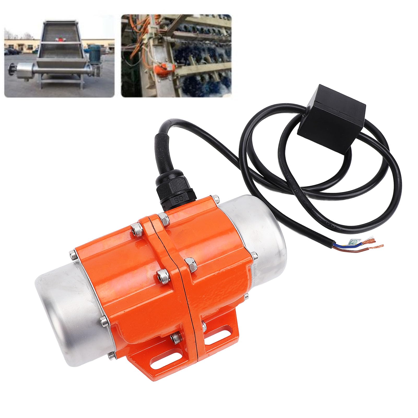 KIMISS Motor de Vibración de Hormigón de 3000 RPM, Eléctrico de Aleación de Aluminio Ligero para Mesas Agitadoras y Tamices, Diseño IP65 sin Ruido (80W)