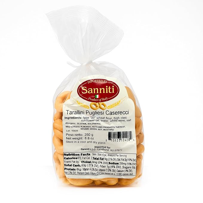 Sanniti Tarallini Pugliesi Caserecci - Galletas Italianas - Pack de 5 miniatura 2