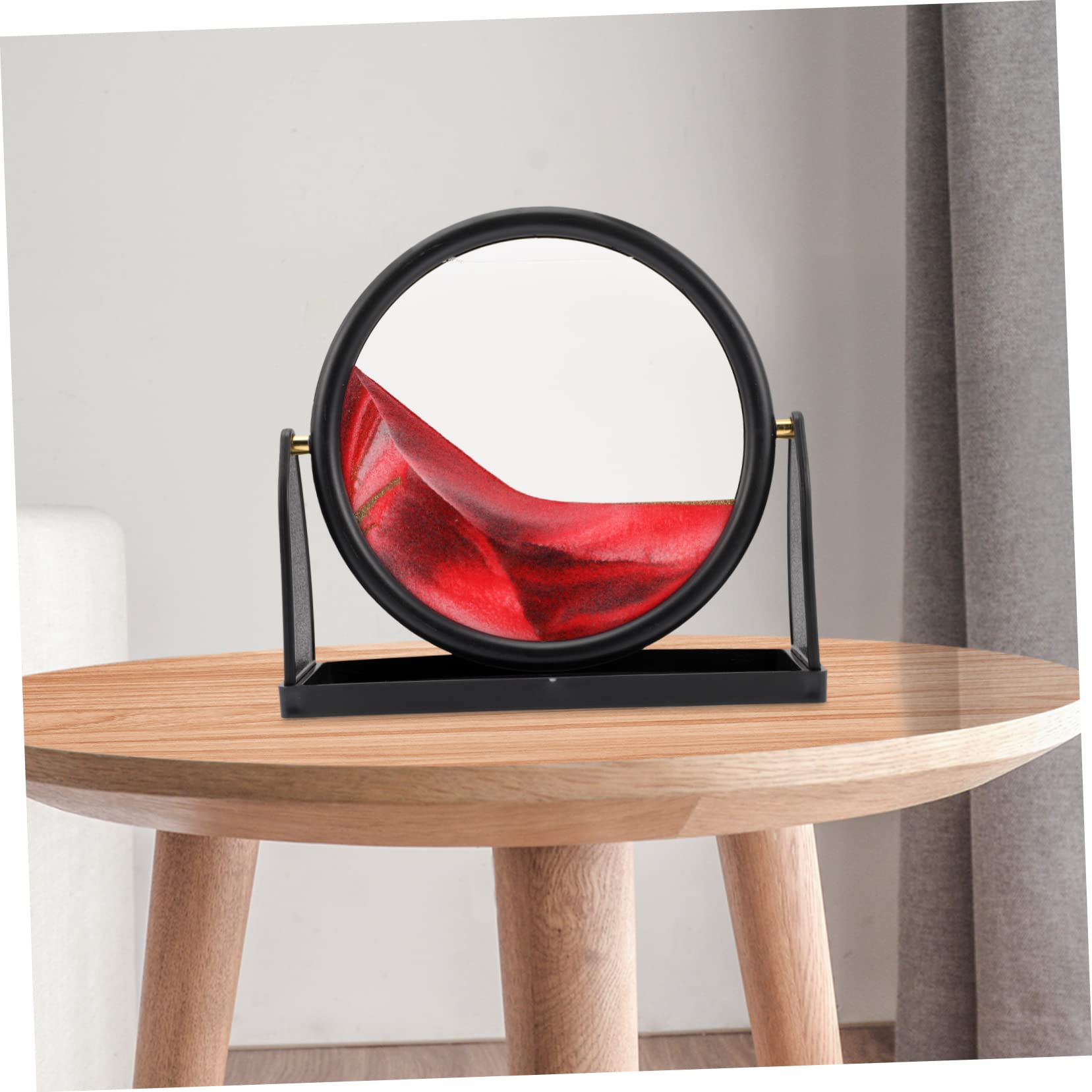 Ornement de Peinture sur Sable Mouvant 3d Rouge en Verre et Plastique