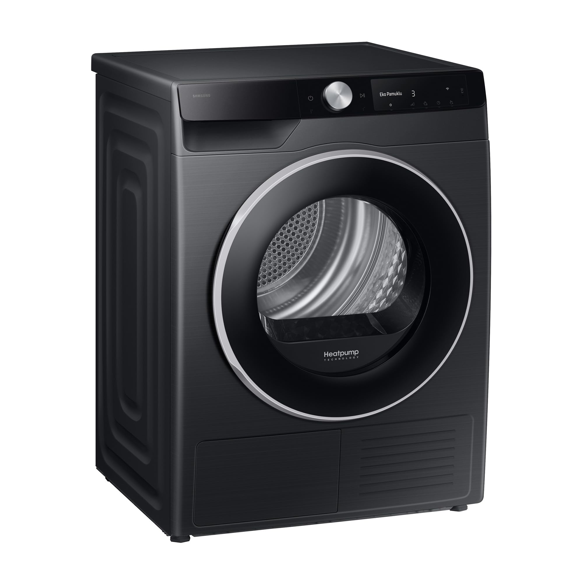 Samsung DV90DG6845LBU2 Wärmepumpentrockner DV6400D, 9 kg, EEK: A, AI Wäschetrockner mit Klartext-Display, AI Dry+ & Control, SuperSpeed, Hygiene Programm, SmartThings-App, Schwarz