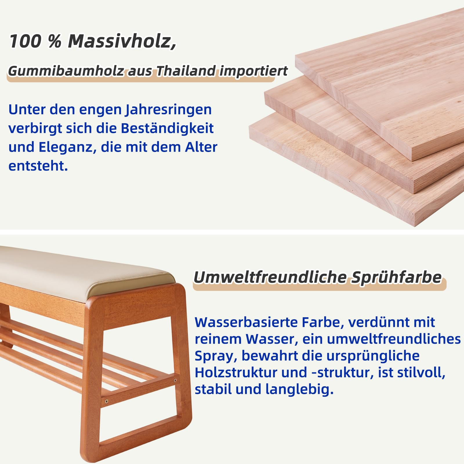 Aibiju Schuhbank mit Kissen, Aufbewahrungsbank mit gepolsterter Sitzfläche, 100 cm Schuhregal für Eingangsbereich, Wohnzimmer, Flur, Schlafzimmer, Kirschholzfarbe YD-WD062C