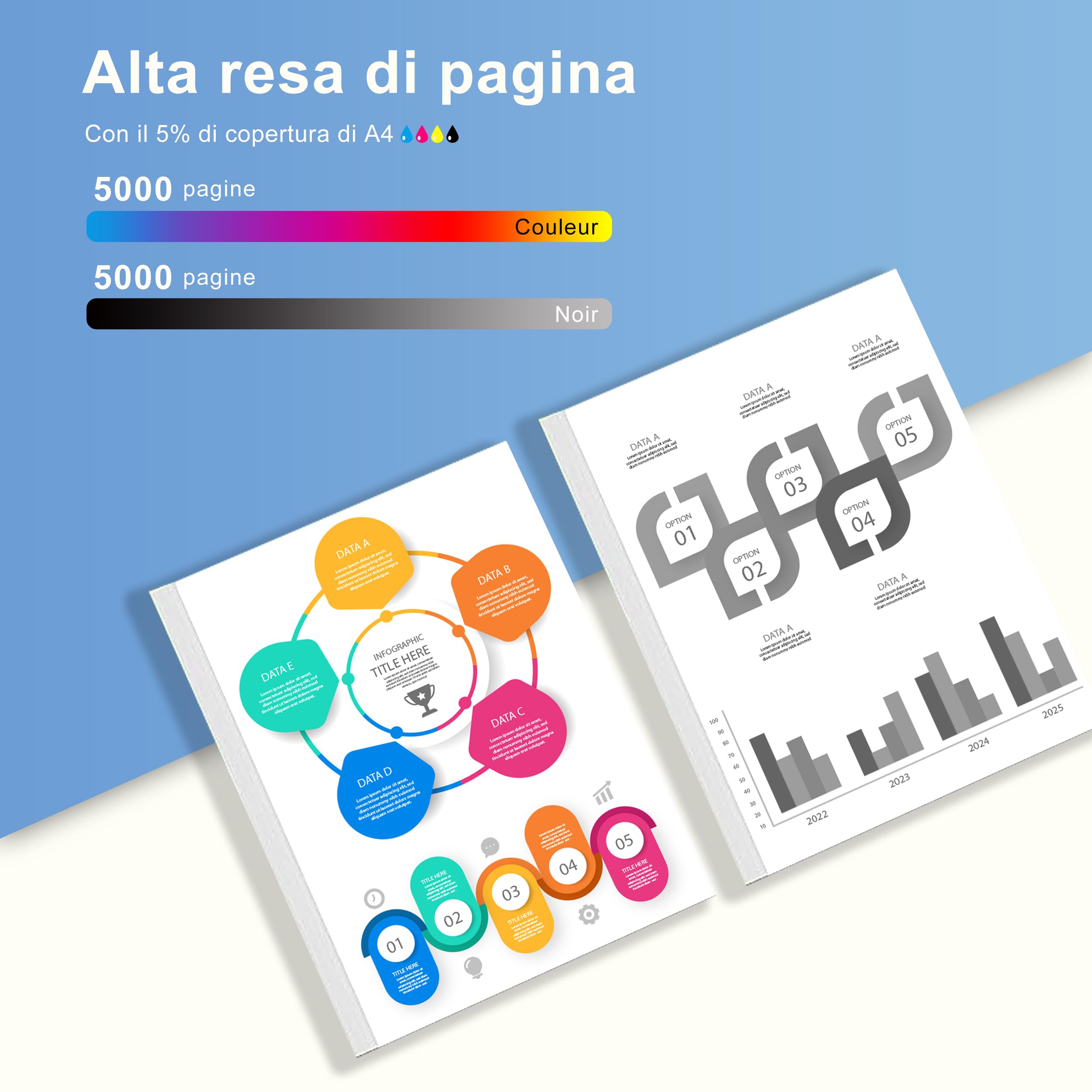 Aurotec Cartuccia T11D1 Compatibile con Cartuccia Epson T11D1 T11D2 T11D3 T11D4 T11D Compatibile con Epson Workforce Pro WF-C5890DWF WF-C5390DW WF-C5390DN WF-5390DW BAM WF-5890DWF BAM (T11D1 Nero1pz)