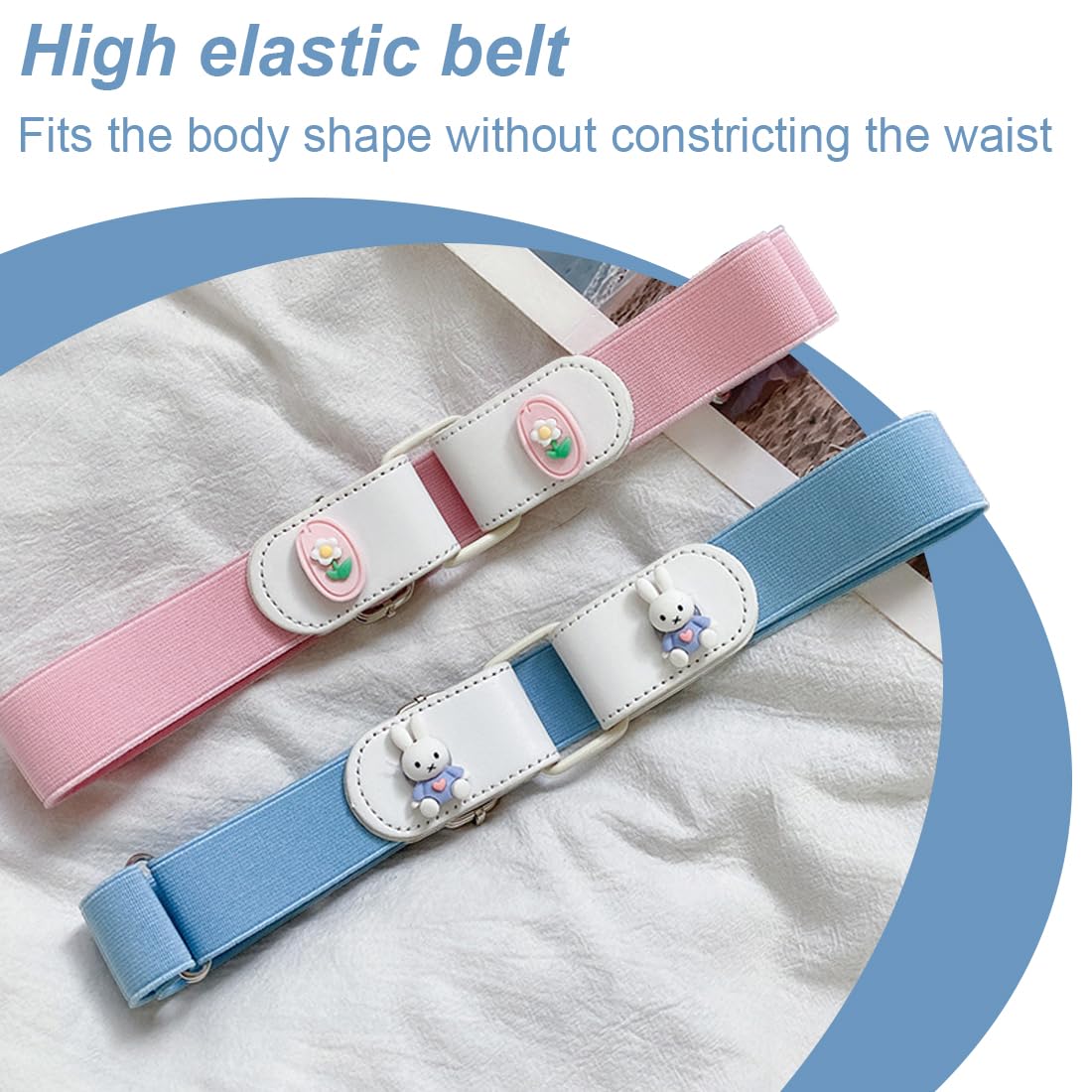 Taille 40-105 Cm 4 Ceintures élastiques Sans Boucle – Ajustables Invisible Pour Enfants & Adultes | Confort Parfait Ceinture élastique Sans Boucle